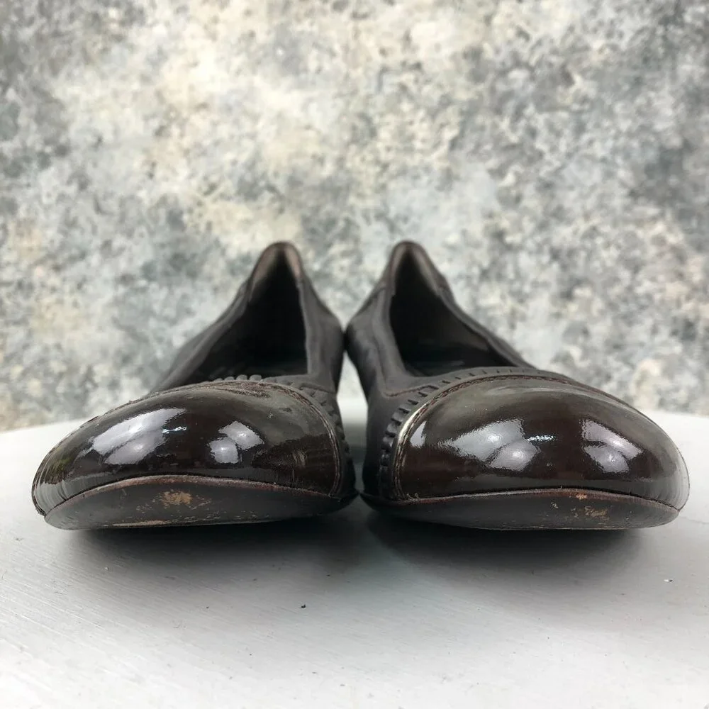 AGL Attilio Giusti Leombruni Women's Size 39.5 (9.5) Brown Leather Slip On Pumps